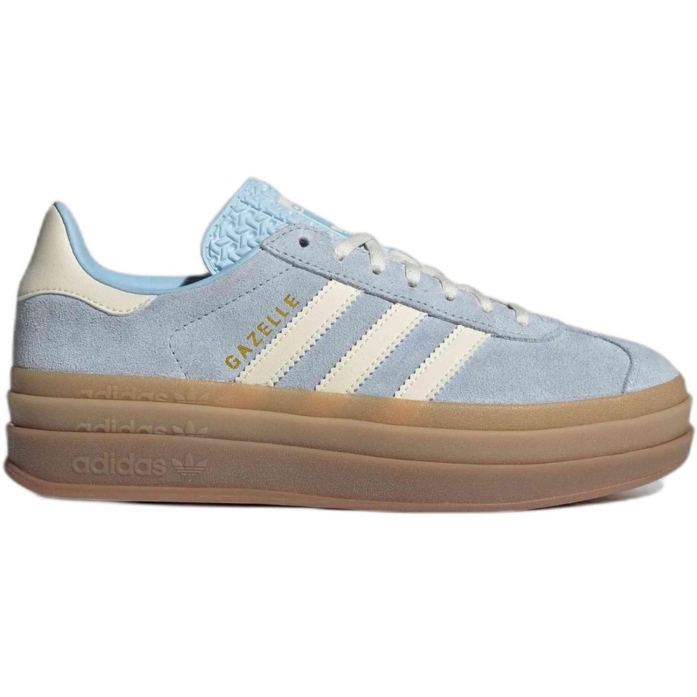Adidas Gazelle Women's Light Blue and Cream Sneakers